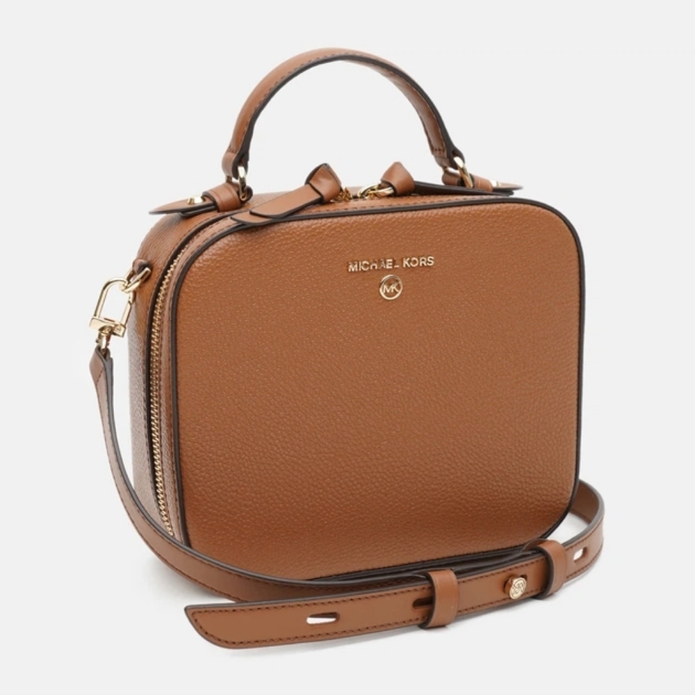 Michael Kors Jet Set Medium Pebbled Leather Crossbody Bag